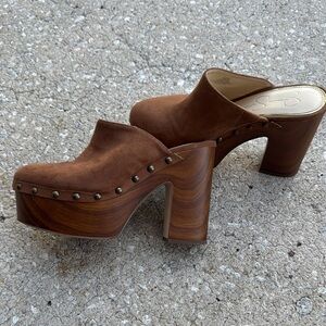 Brown Studded Platform Mules by Jessica Simpson SOLD